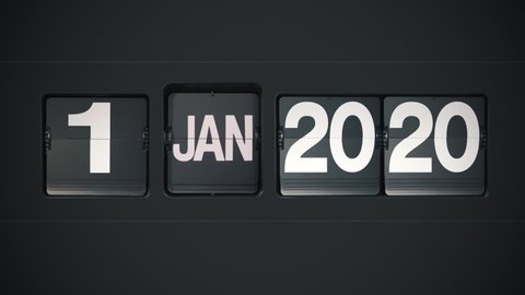 Retro Flip Calendar - Full Year 2020