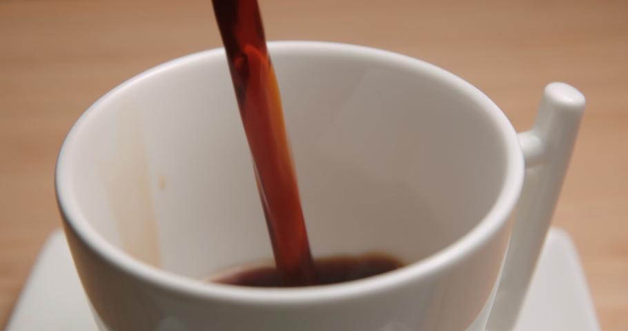 Coffee cup pouring close up 4K Royalty-Free Stock Footage #1049447809