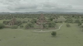 Original  video -
 Aerial planes of Myanmar, temples, trees, nature, asia