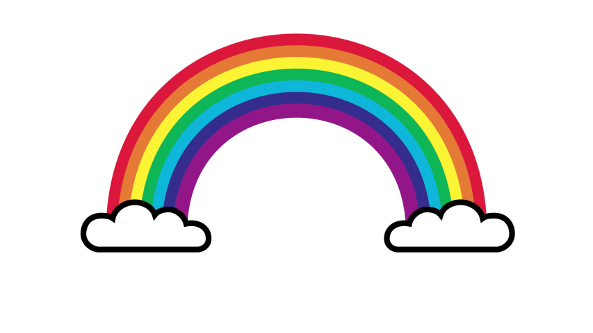 Cartoon Animation Of Rainbow With Stock Footage Video 100 Royalty Free 1049478529 Shutterstock