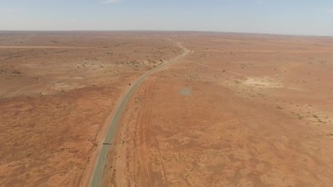 Aerial of the drought affected landscape in Outback Australia