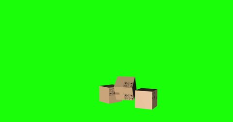 Rain Cargo Boxes Falling Stacking On Stock Footage Video (100% Royalty ...