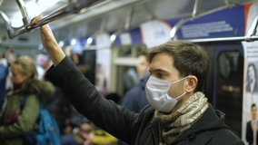 America Infect Corona Virus 2019-Ncov. American Man. Face Mask Covid-19. Subway Station USA. Epidemic Coronavirus. Pandemic Flu Corona Virus. Vaccinated masked Human. Train Metro. People Sick Covid 19 - Powered by Shutterstock - Get 15% off with code: PIKWIZARD15