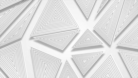 Tech geometric low poly abstract grey 3d motion background. Seamless looping. Video animation Ultra HD 4K 3840x2160