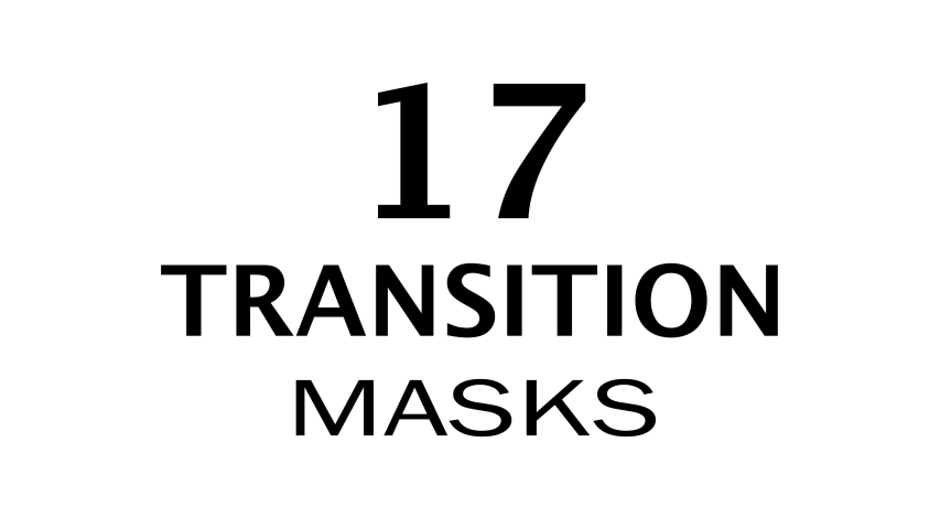 17 Transition shape masks. Ultimate set of transitions for business presentation or product promo video.