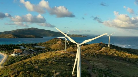 Necker Island Windmill Drone Hyper lapse