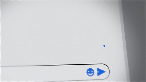 U up - question on chat screen on mobile phone - close up
