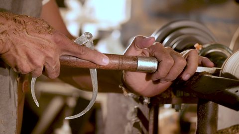 the craftmanship making wood object