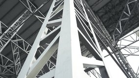 4k cinematic footage under abandoned empty steel arena structure. Under construction high building. Snow arena in Druskininkai.	 - Powered by Shutterstock - Get 15% off with code: PIKWIZARD15