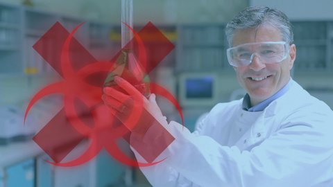 Animation Red Health Hazard Cross Warning Stock Footage Video (100% ...
