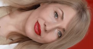 face of adult beautiful blonde woman