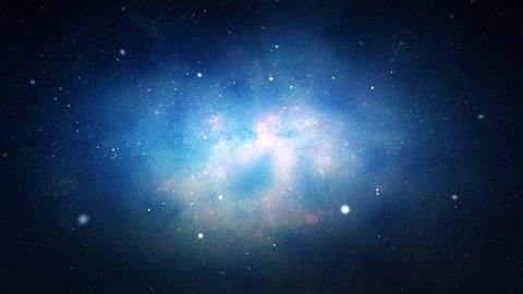 Sci-fi Flying in space galaxy stars and gas cloud. Universe Nebulas 4K Loop Animation, scientific star dust fields in outer space. Astronomy