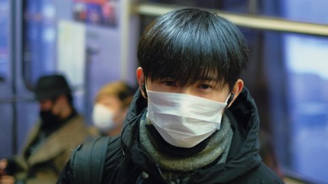 Asia Infect Corona Virus. Face Mask Covid-19 Subway Tube. Chinese Passenger. Epidemic Coronavirus Asian Man. Pandemic Flu Corona Virus. Crowd Masked 2019-ncov. Train Metro China. People Sick Covid 19.