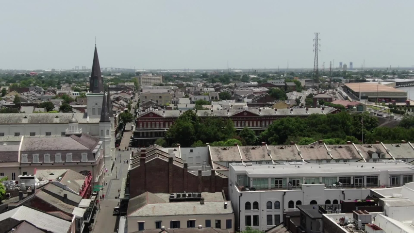 aerial of new orleans louisiana 