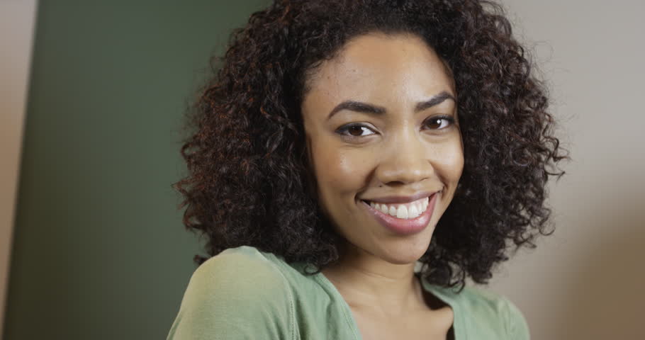 Cute Black Woman Smiling and Stock Footage Video (100% Royalty-free) 10498112 | Shutterstock