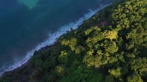 Aerial view of Majaguas hill, Pacific lookouts, Lo de Marcos village, Riviera Nayarit, Pacific Ocean, Nayarit State, Mexico, Central America, America