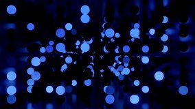 glowing blue balls flash in shiny room. 4k abstract 3D background of luminous spheres in dark shiny camera. Beautiful stylish background in a color tone. Bulbs light up and go out randomly in rows. - Powered by Shutterstock - Get 15% off with code: PIKWIZARD15