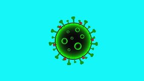 Coronavirus 2019-nCoV (novel coronavirus) animated video in 4K with inscription 