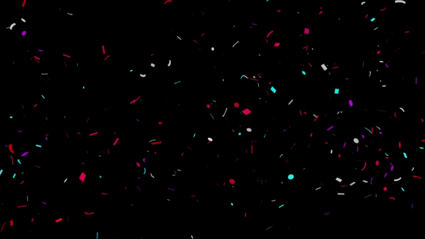 Realistic Multicolored Confetti Gunshot Popper Explosions Shooting Falling Green Screen Animation Background. Wedding, Birthday, Celebration, Carnival, Party or Holiday.4k