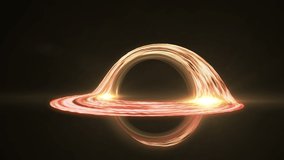 4K animation of a black hole spinning accretion disk seen sideways in the 3d model.  - Powered by Shutterstock - Get 15% off with code: PIKWIZARD15
