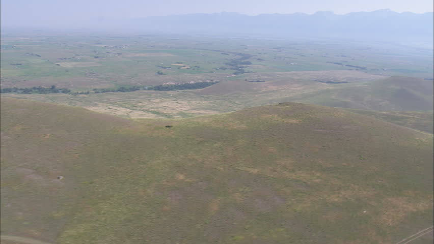 AERIAL United States-Landscape In National Bison Range 2012