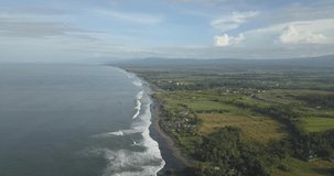 Aerial view of Kedungu beach at morning time.Bali.Indonesia