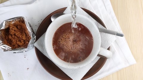 Download Hot Chocolate Drink Top View Stock Video Footage 4k And Hd Video Clips Shutterstock