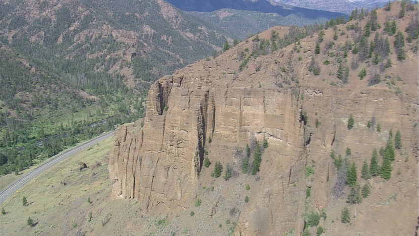 AERIAL United States-North Fork Shoshone River And Mountains 2012