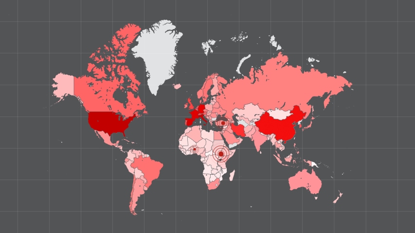 Coronavirus (COVID-19) Epidemic Global Cases World Map - Powered by Shutterstock - Get 15% off with code: PIKWIZARD15