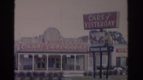FLORIDA USA-1962: A Business And Shopping Center With A General Store And A Cars Of Yesterday Showroom