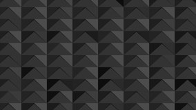 Black abstract polygonal mosaic tech background. Geometric dark low poly motion design. Seamless loop. Video animation Ultra HD 4K 3840x2160