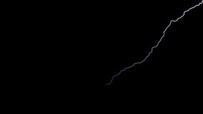 Lightning With black background animation video footage