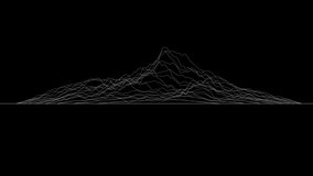 White lines forming vertical noise waves on black background. Abstract CG animation, side view. 3D rendering. - Powered by Shutterstock - Get 15% off with code: PIKWIZARD15