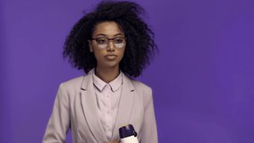 angry african american businesswoman shouting with loudspeaker isolated on purple - Powered by Shutterstock - Get 15% off with code: PIKWIZARD15