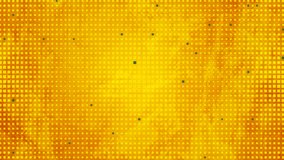 Bright green stars on orange dotted background. Corporate abstract geometric grunge motion design. Video animation 