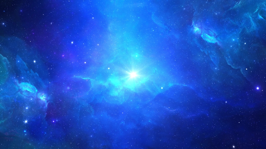 Planets and galaxy science fiction Deep Space star field 4K Loop Animation background. Universe Travel Clouds Gas Starry Night Sky Outer for Scene, titles, logos