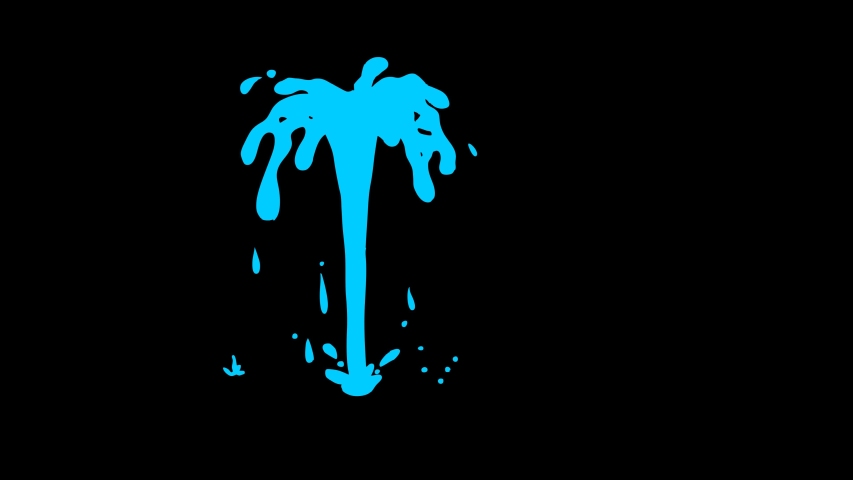 Cartoon Water Element Fx Pack. 4K Water Splash with alpha Channel.