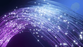 Digital data transmission via fiber optical fibers. The pulses of the signal tend along the wires. - Powered by Shutterstock - Get 15% off with code: PIKWIZARD15