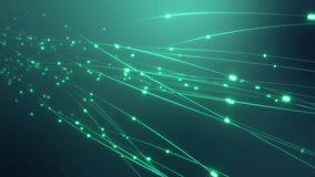 The concept of signal transmission over an optical fiber. The pulses of the signal tend along the wires. - Powered by Shutterstock - Get 15% off with code: PIKWIZARD15