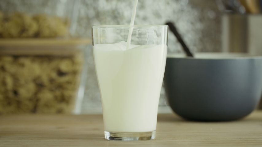 Glass of milk in slow motion. Pouring milk in a transparent glass. Footage in 4K shot with RED. For use in recipe and food projects. Download the preview video for free.
 | Shutterstock HD Video #1050394015