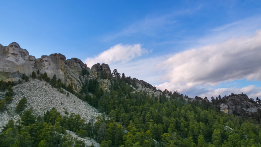 Beautiful time lapse over Mt Rushmore in the Black Hills of South Dakota perfect for your patriotic projects