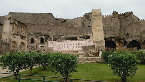 citadel ruins of the Golconda Fort, Hyderabad, Andhra Pradesh, India, Asia