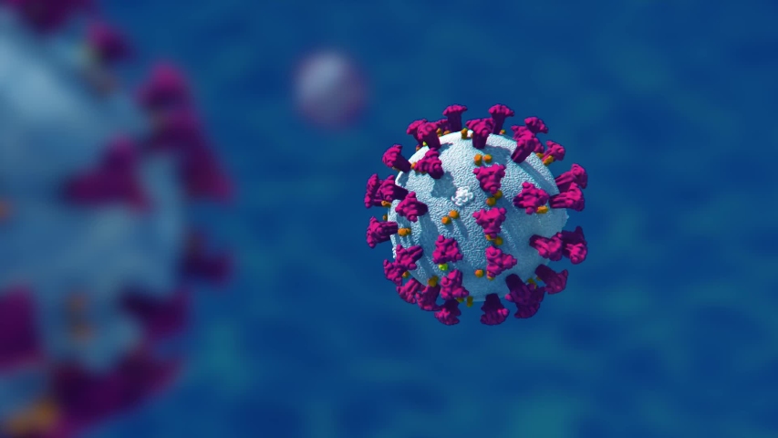 covid-19 coronavirus moving 3d illustration