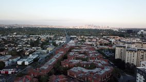 Sunset in Los Angeles during the quarantine in April due the Covid-19 in 4k - the city was pollution free.