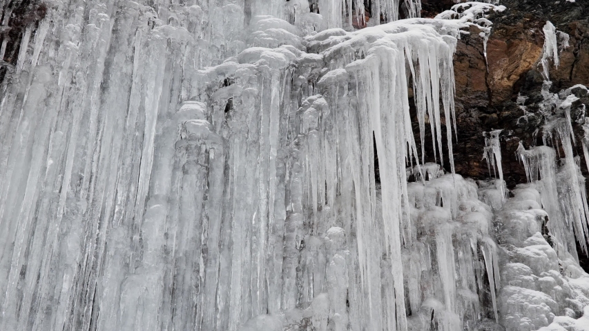 Cliff full of an icicles