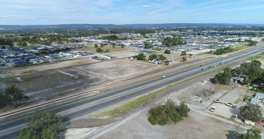 Aerial view of Dayton, Western Australia. Dayton is a suburb of Perth, located in the City of Swan. 