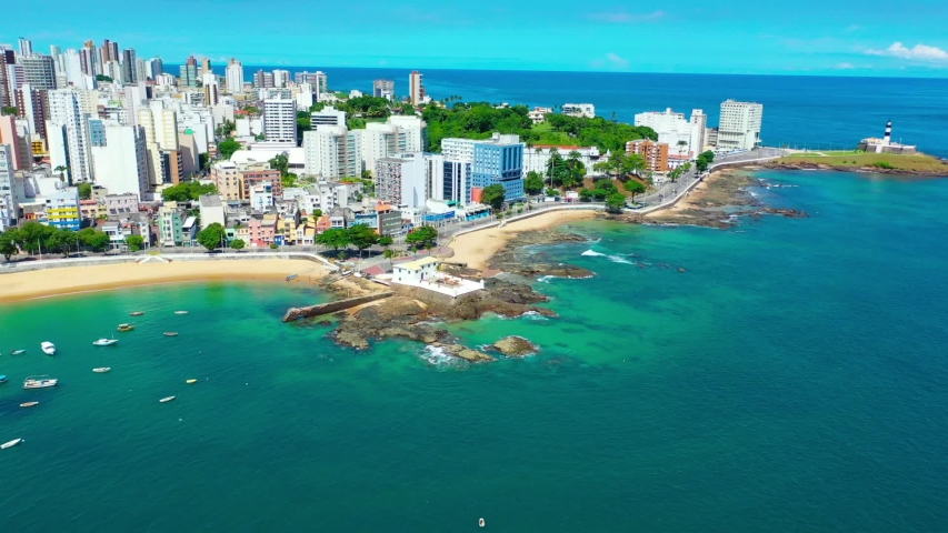 Coastline, cityscape, and landscape of Salvador, Brazil image - Free ...