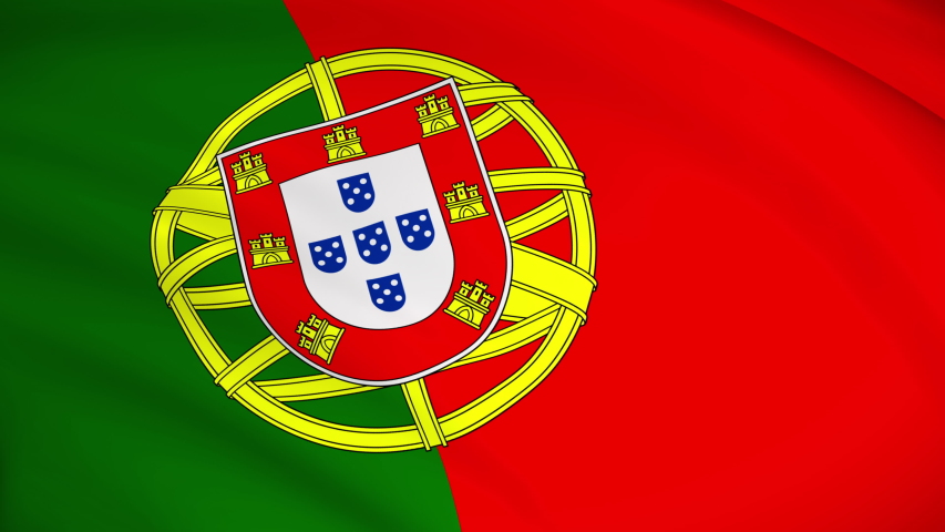 Portugal National Flag - 4k Stock Footage Video (100% Royalty-free ...