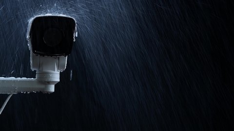 IP camera show worked under raining for water proof and pan tilt to observe around security area is home security system.
