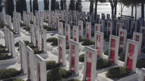 drone image of Çanakkale Martyrs' Memorial (cemetery) vol 2